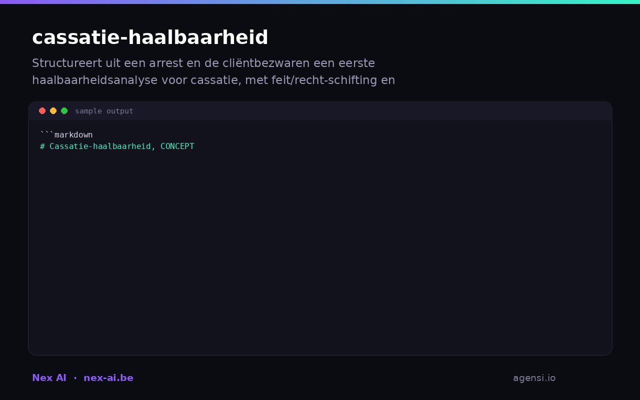 Cassatie Haalbaarheid preview