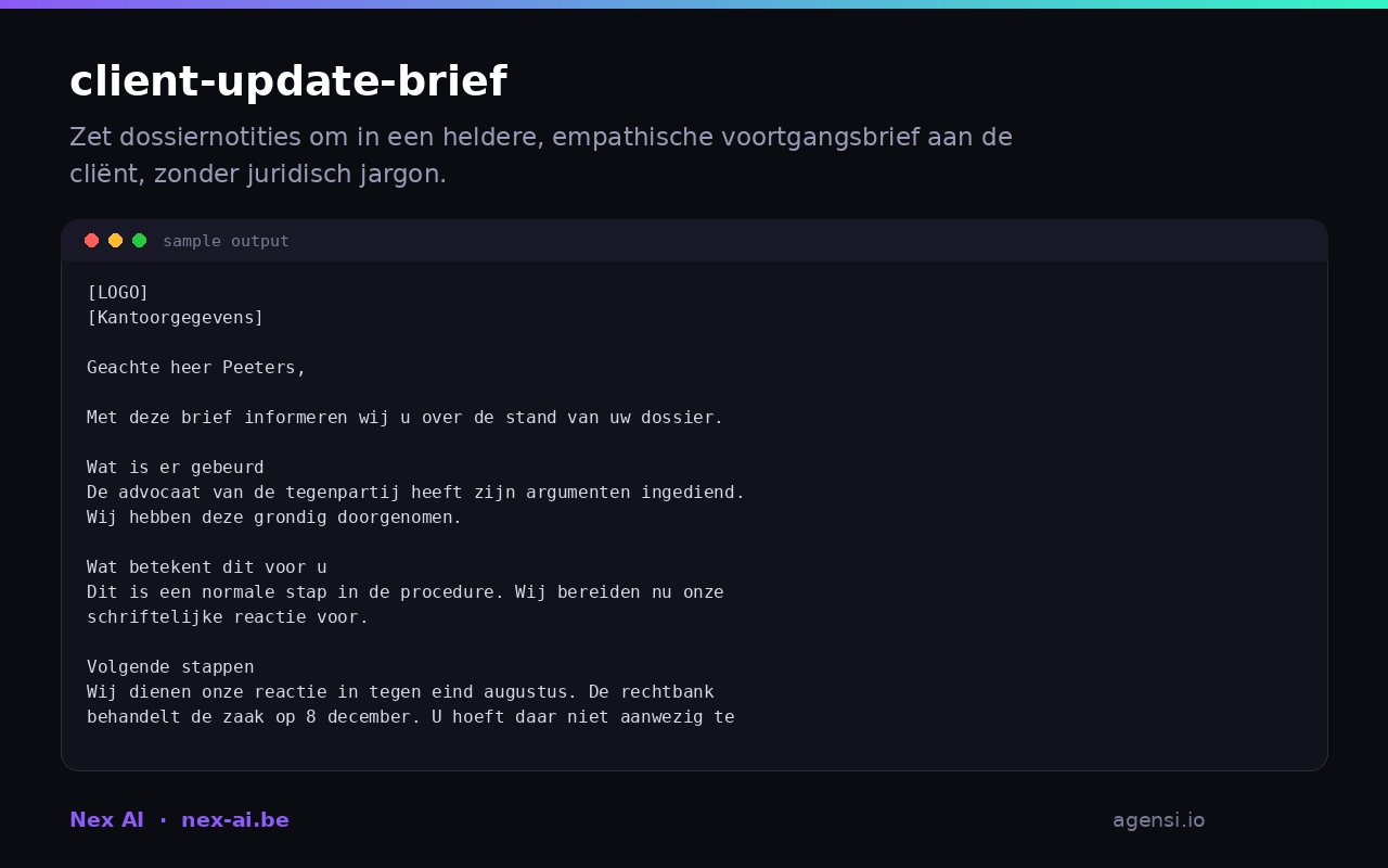 Client Update Brief preview