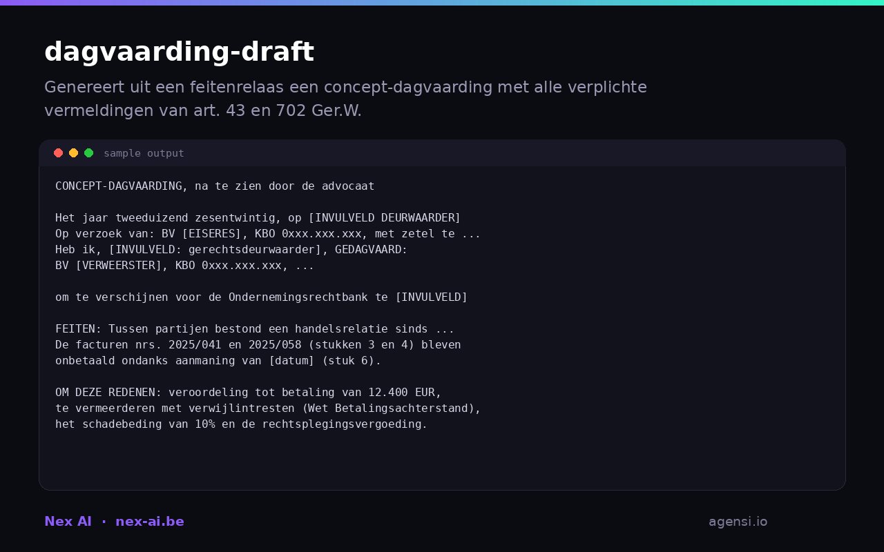 Dagvaarding Draft preview
