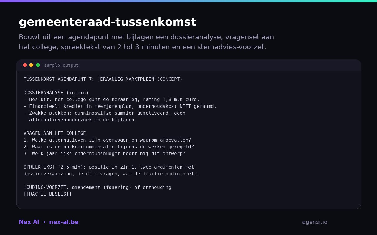 Gemeenteraad Tussenkomst preview