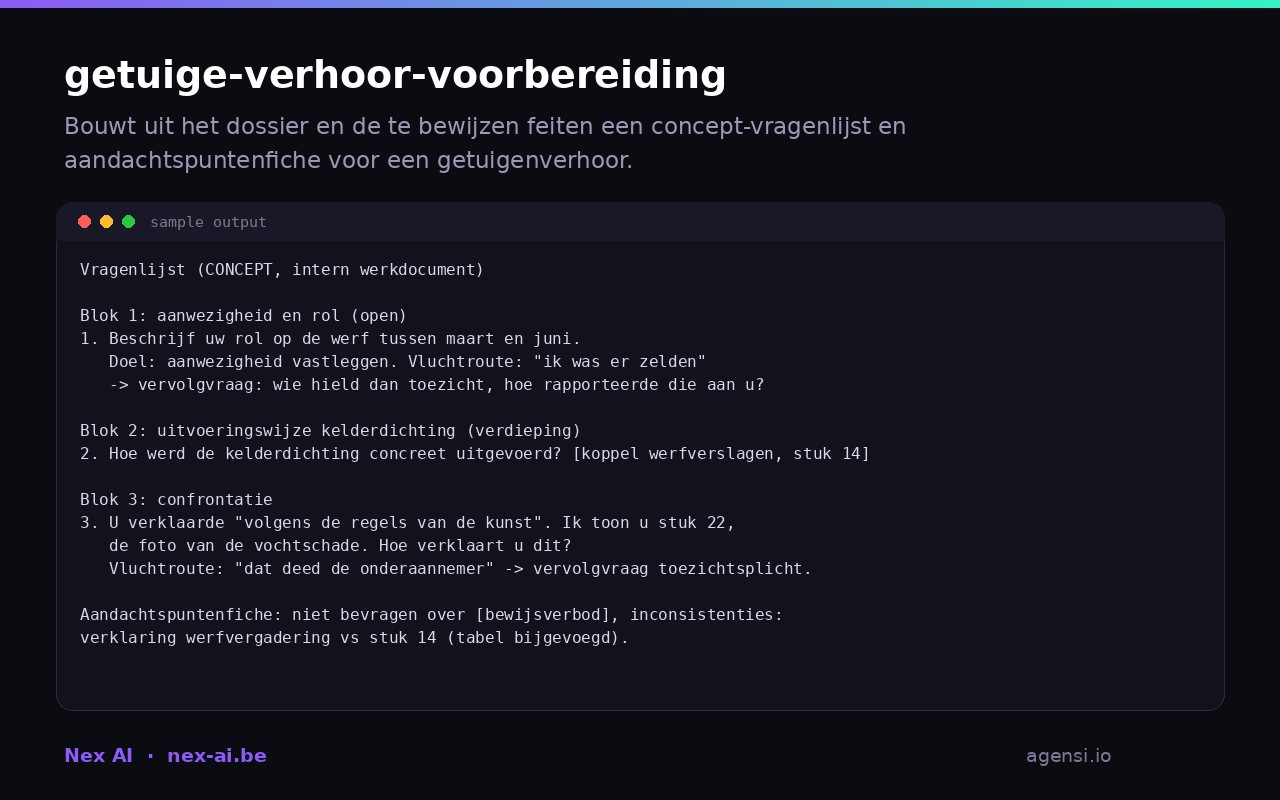 Getuige Verhoor Voorbereiding preview