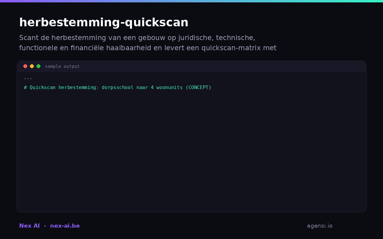 Herbestemming Quickscan preview