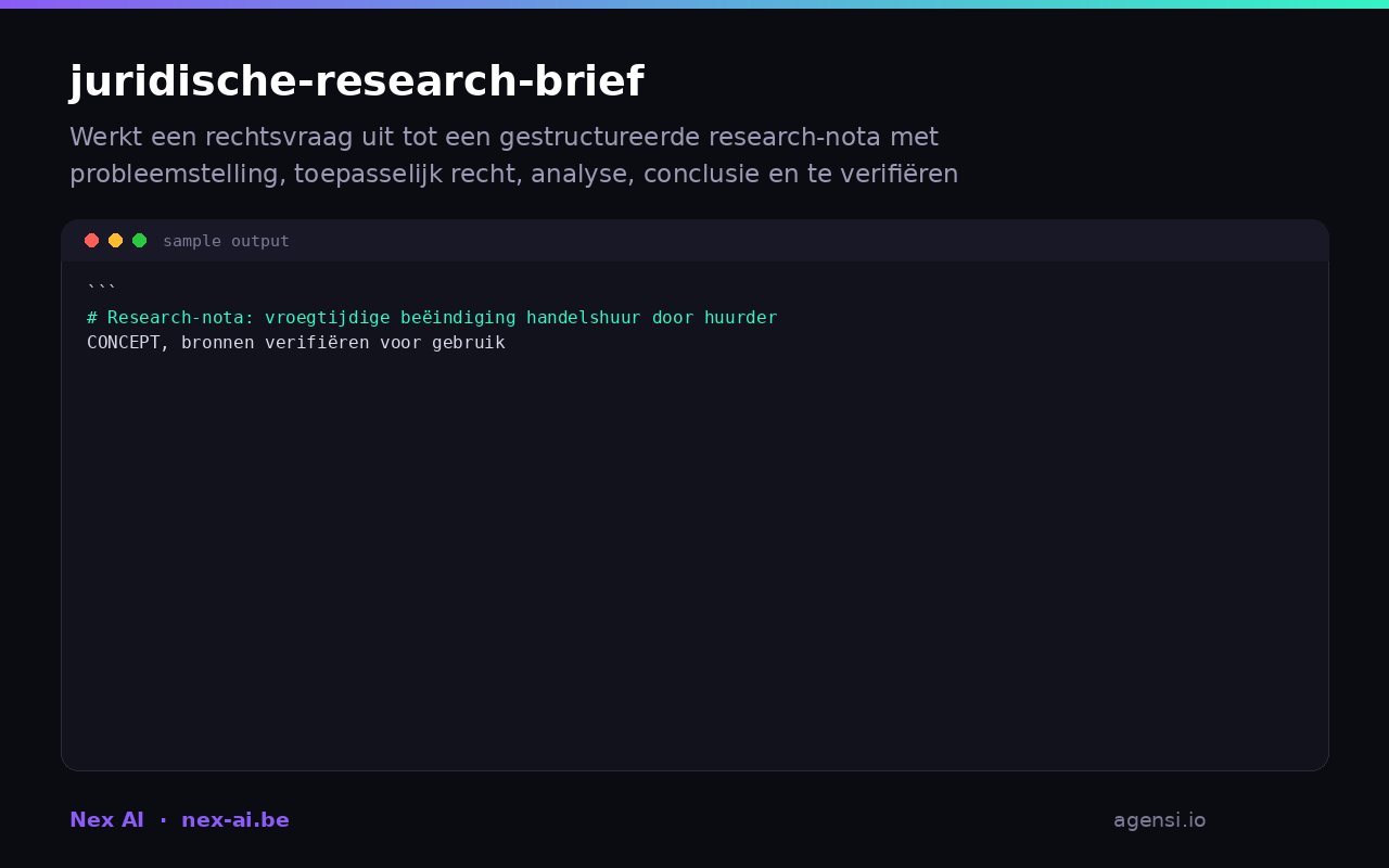 Juridische Research Brief preview