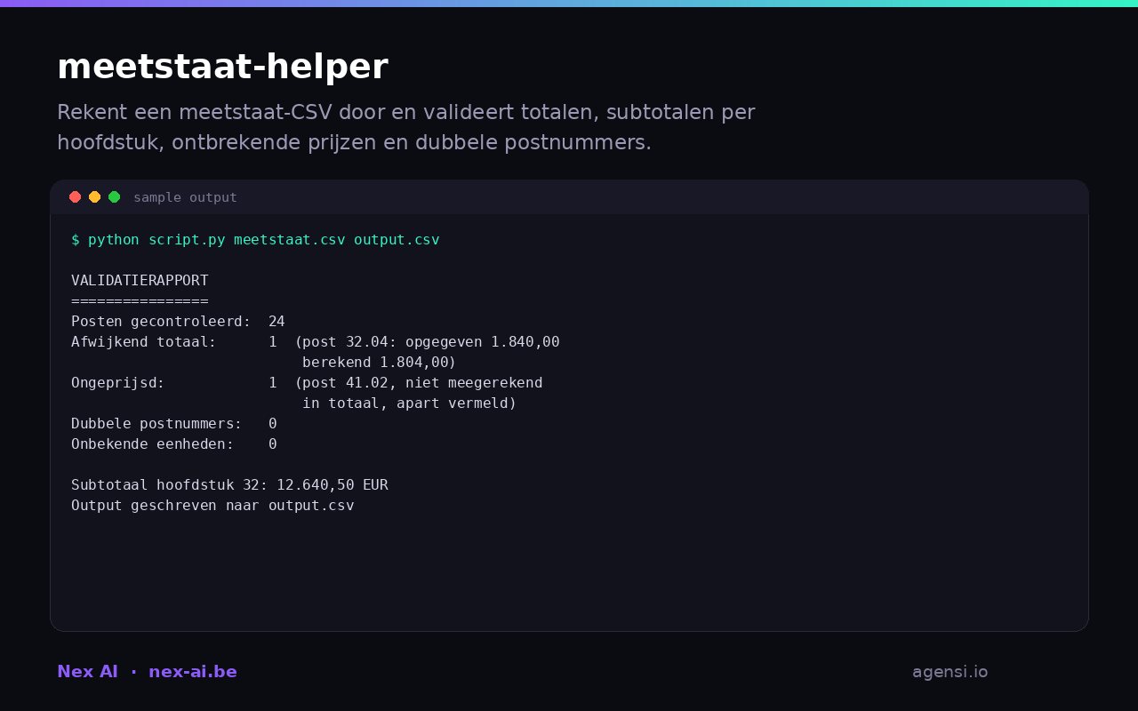 Meetstaat Helper preview