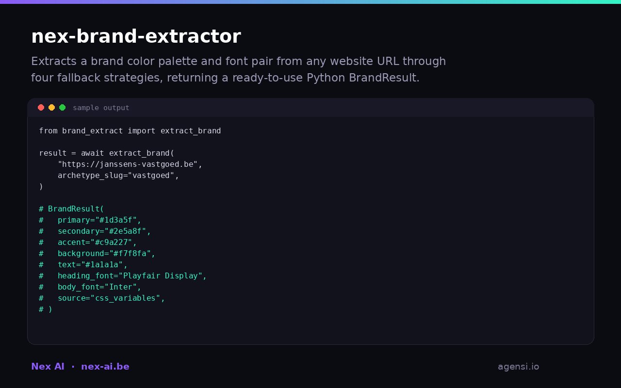 Nex Brand Extractor preview
