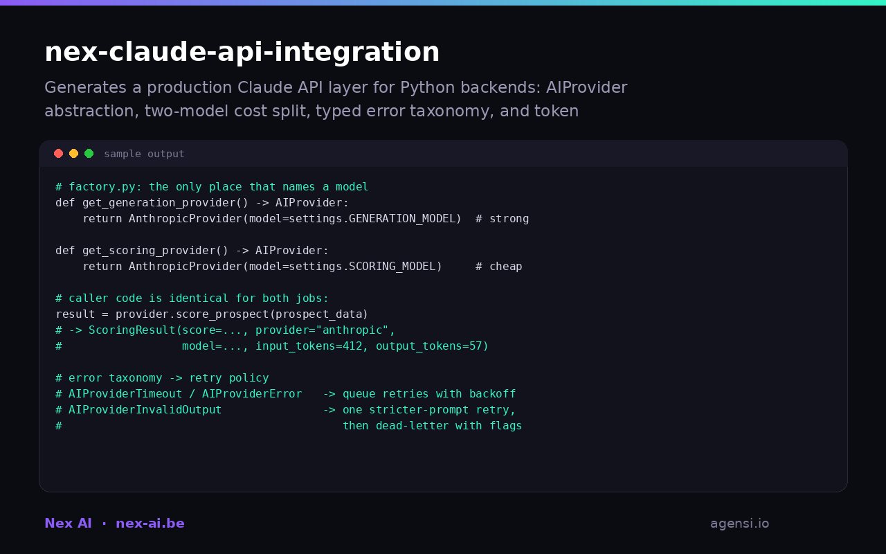 Nex Claude Api Integration preview