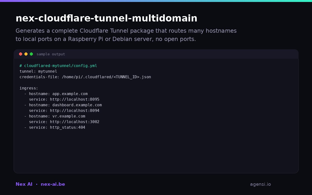 Nex Cloudflare Tunnel Multidomain preview