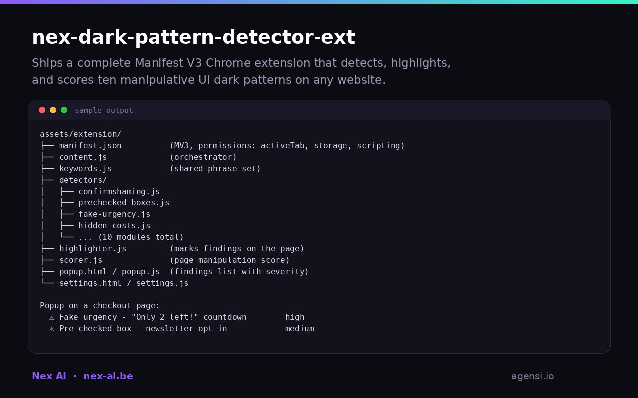 Nex Dark Pattern Detector Ext preview