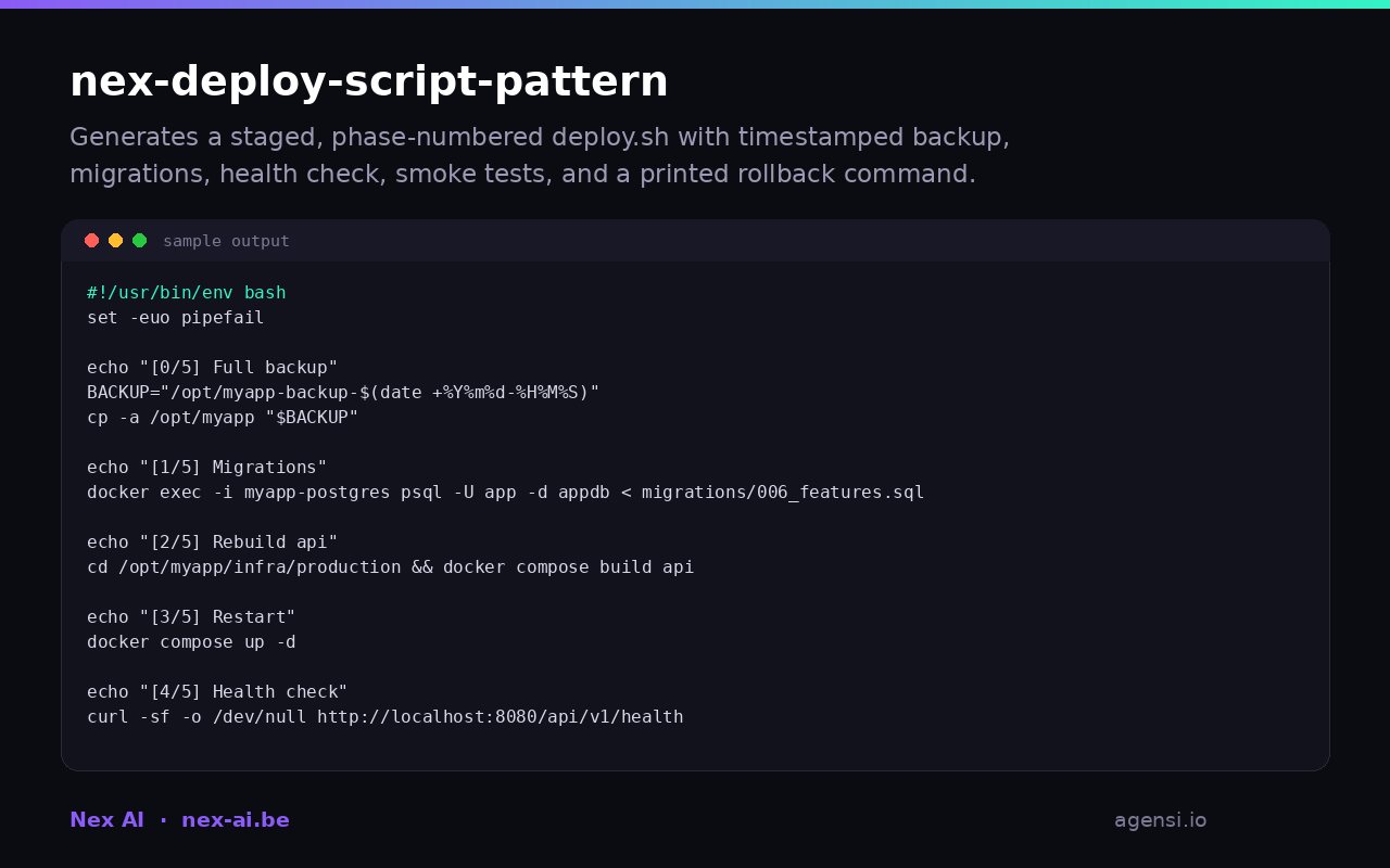 Nex Deploy Script Pattern preview
