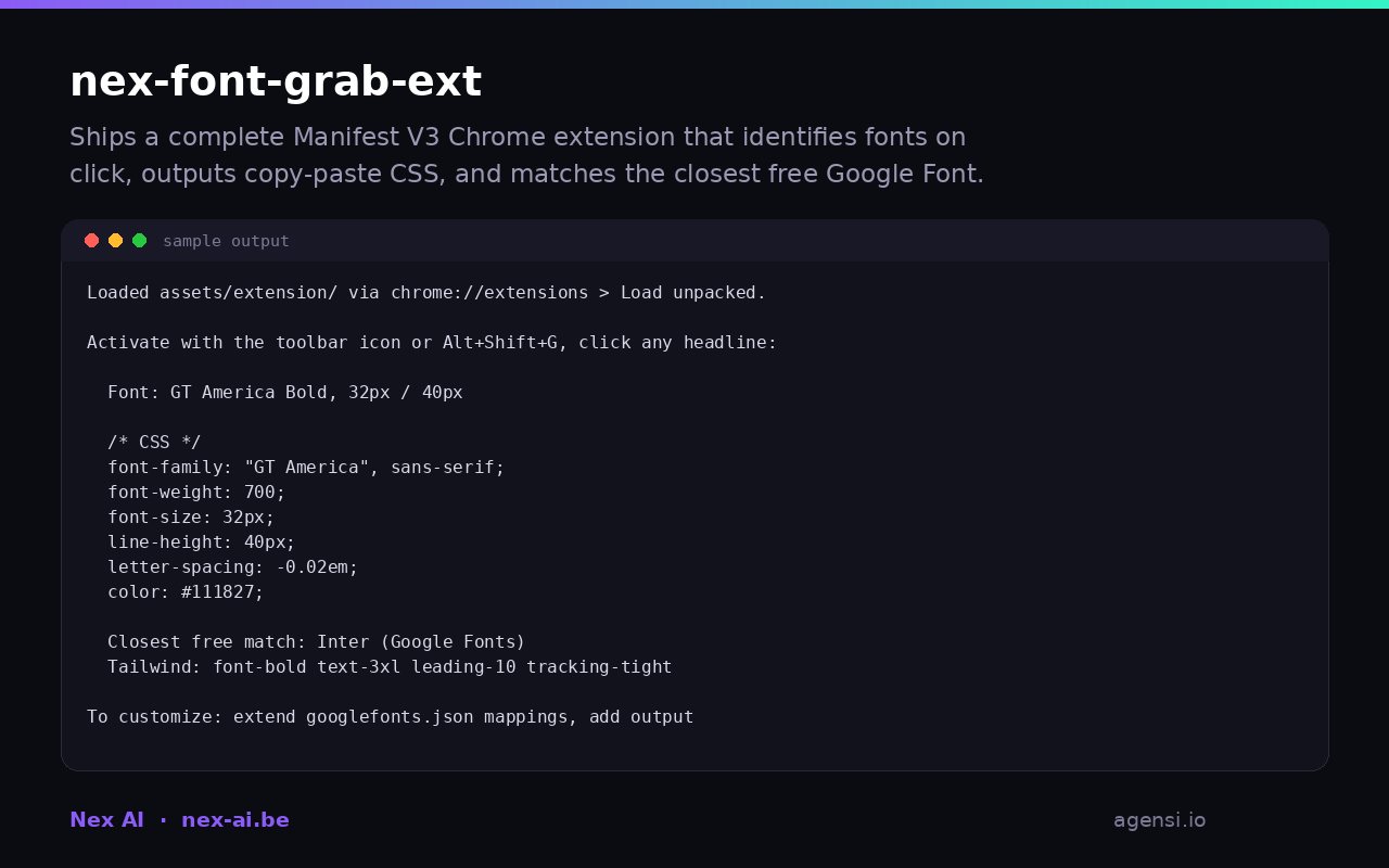 Nex Font Grab Ext preview