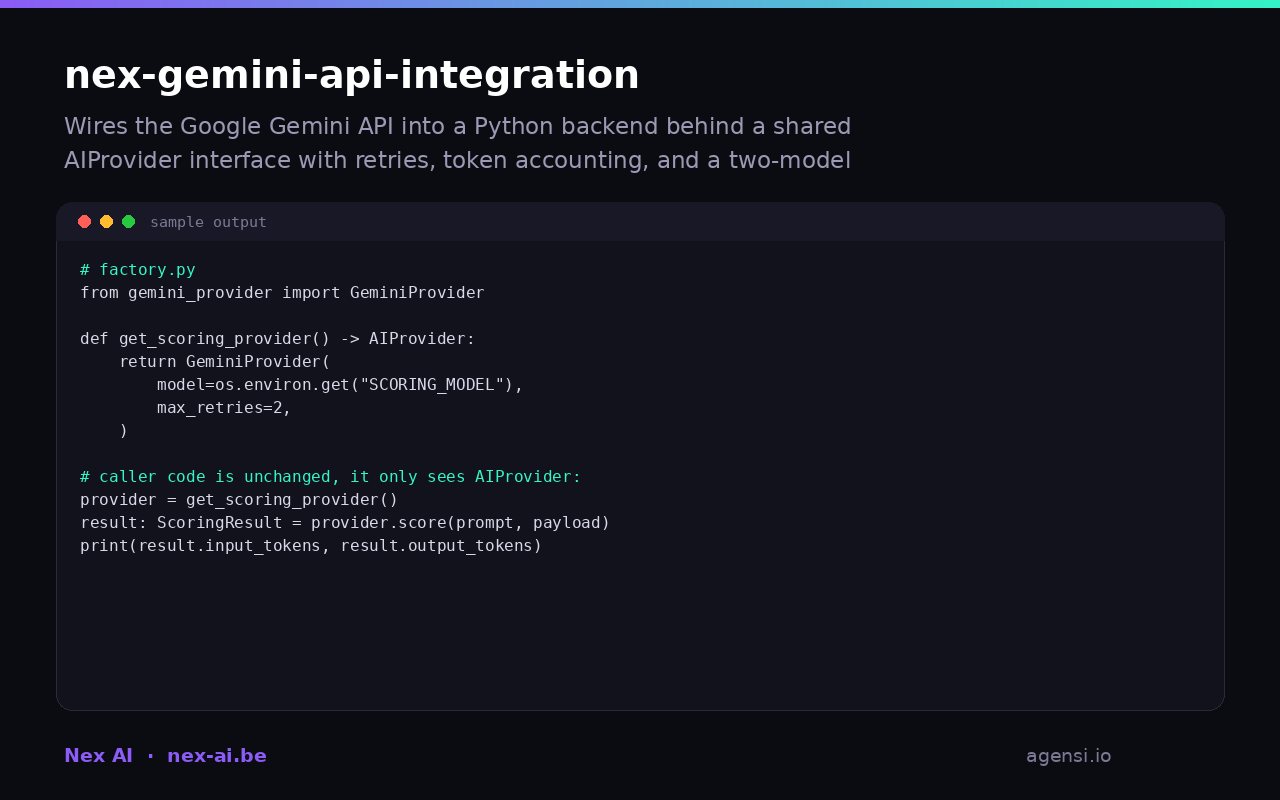Nex Gemini Api Integration preview