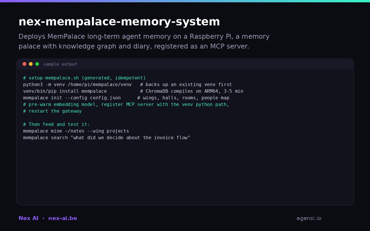 Nex Mempalace Memory System preview