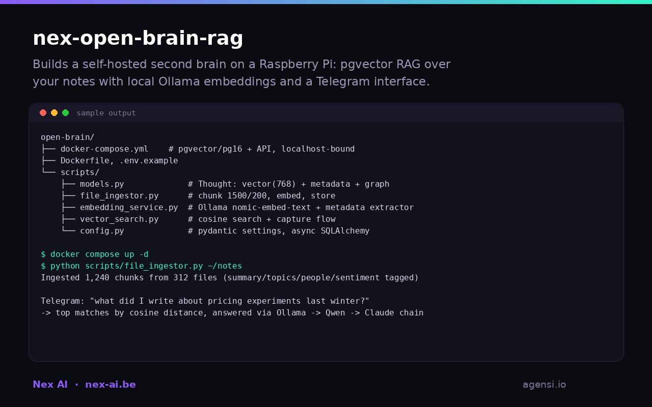 nex-open-brain-rag screenshot 1