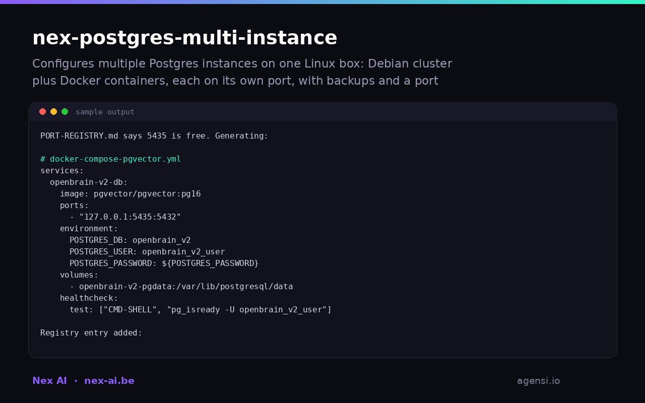 Nex Postgres Multi Instance preview