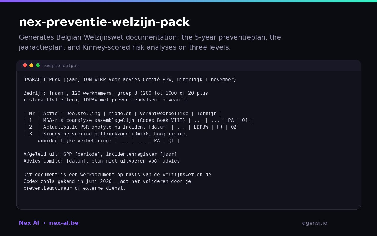 Nex Preventie Welzijn Pack preview