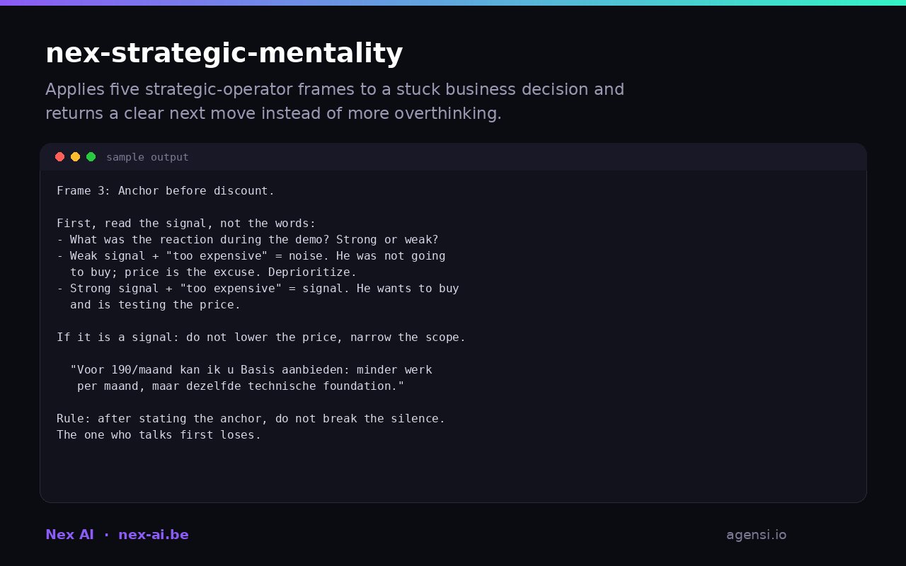 Nex Strategic Mentality preview