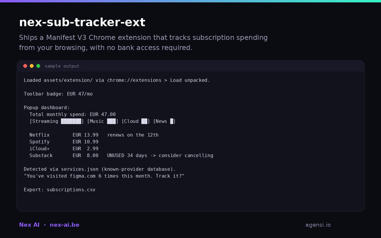 Nex Sub Tracker Ext preview