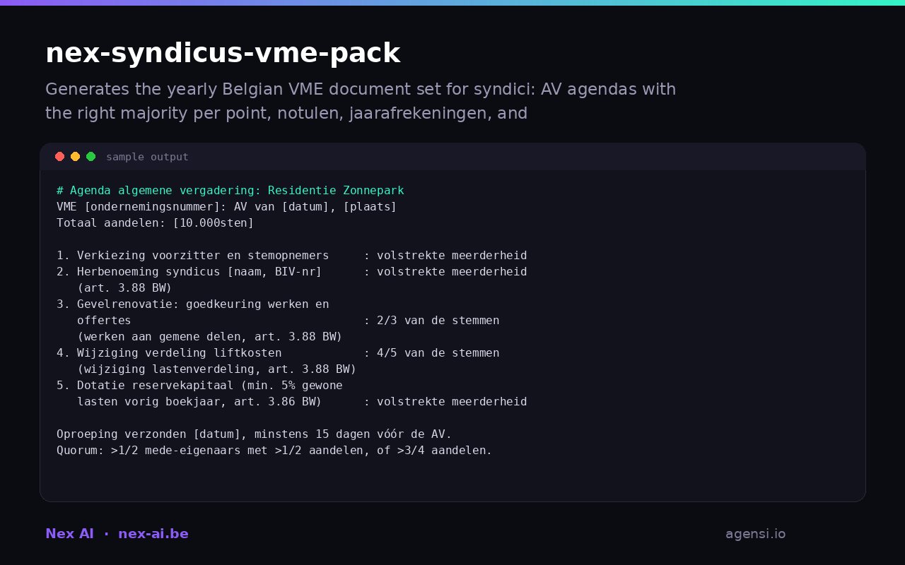 Nex Syndicus Vme Pack preview
