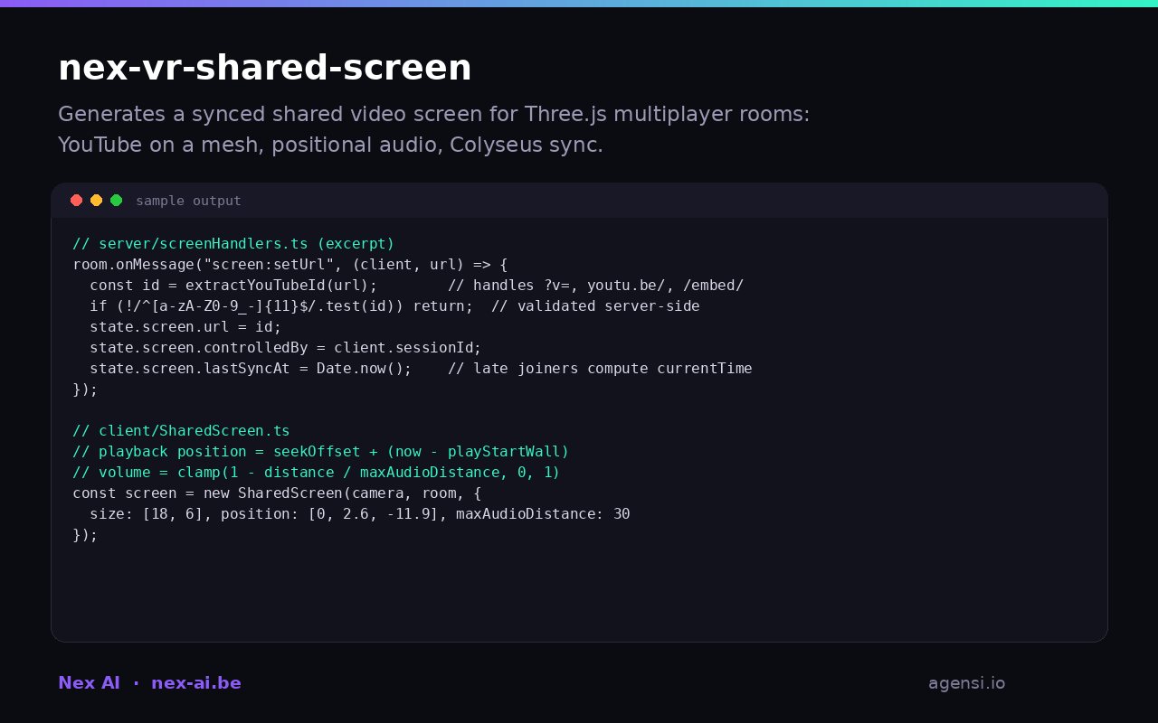 Nex vr Shared Screen preview