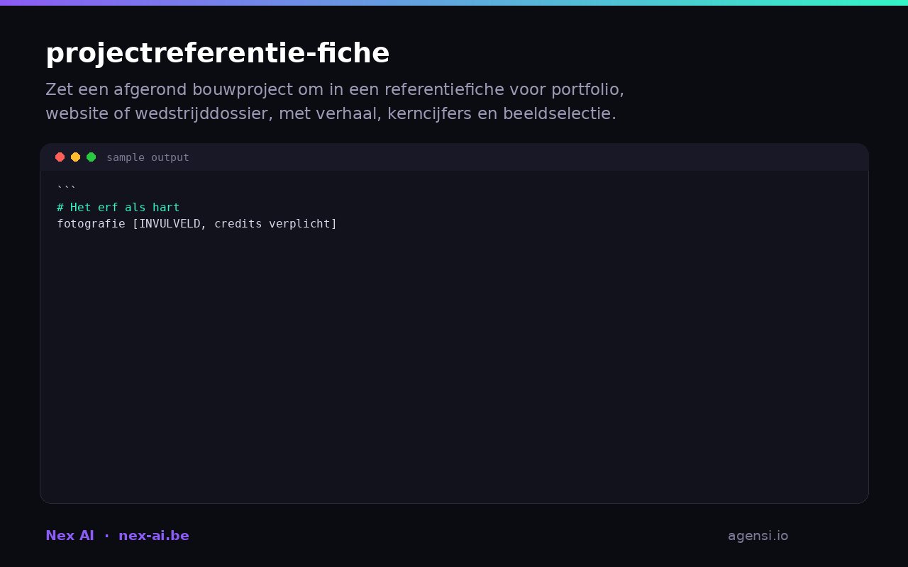 Projectreferentie Fiche preview