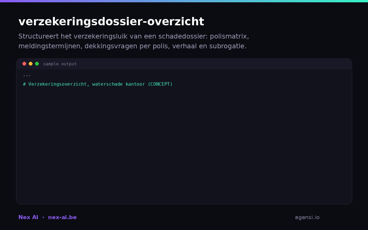 Verzekeringsdossier Overzicht preview