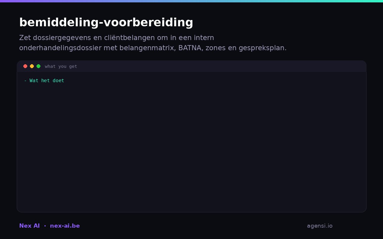 Bemiddeling Voorbereiding preview