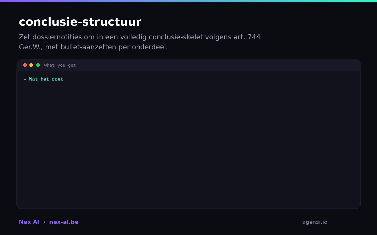 Conclusie Structuur preview