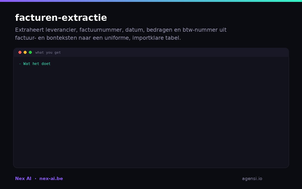 Facturen Extractie preview