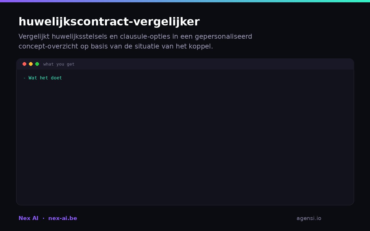 Huwelijkscontract Vergelijker preview