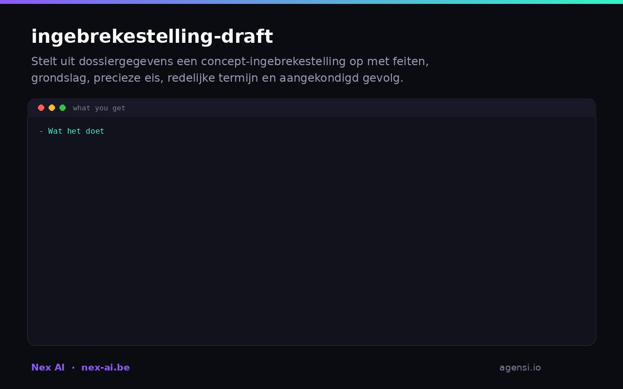 Ingebrekestelling Draft preview