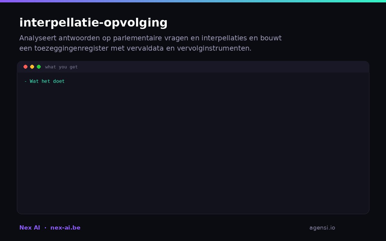 Interpellatie Opvolging preview