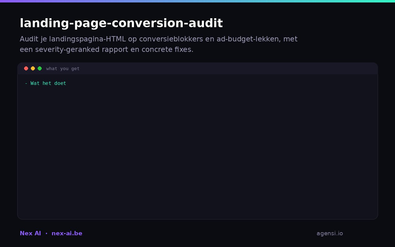 Landing Page Conversion Audit preview