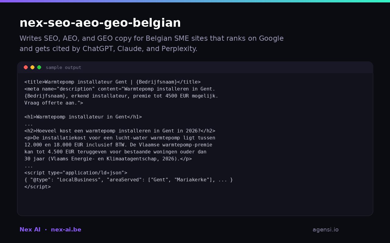 Nex Belgian Search Trinity preview