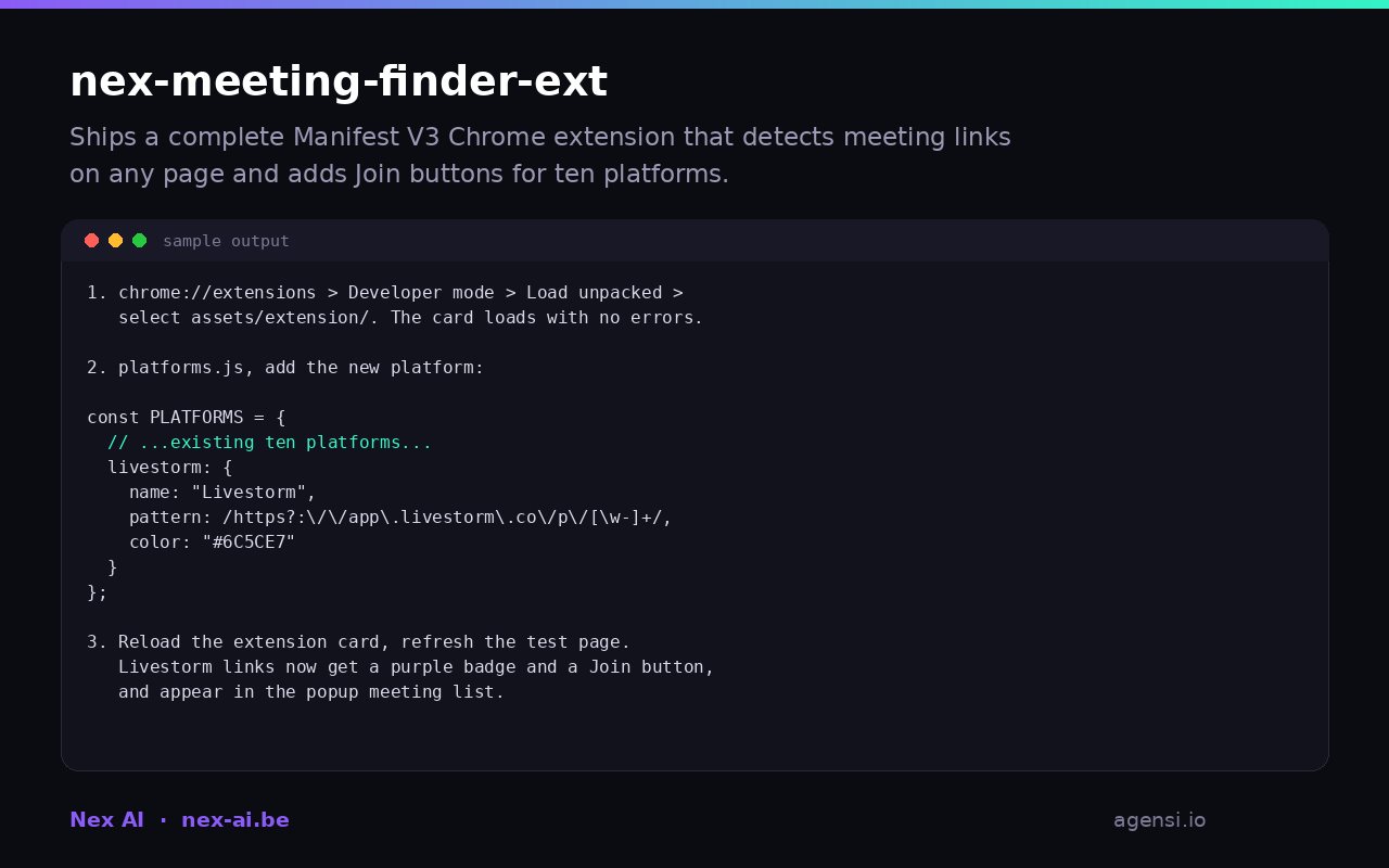 Nex Meeting Finder preview