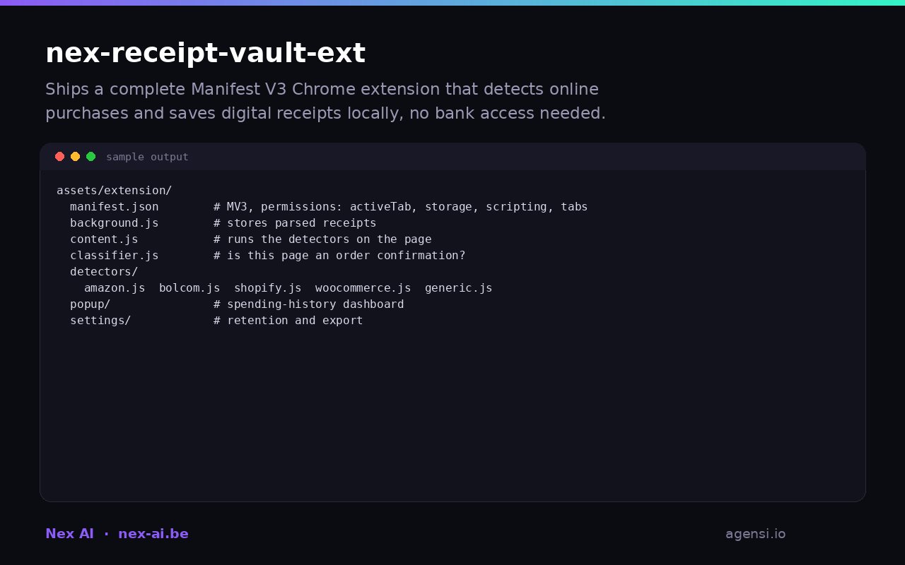 Nex Receipt Vault preview