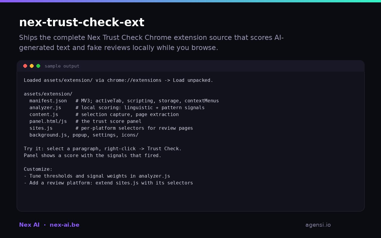 Nex Trust Check preview