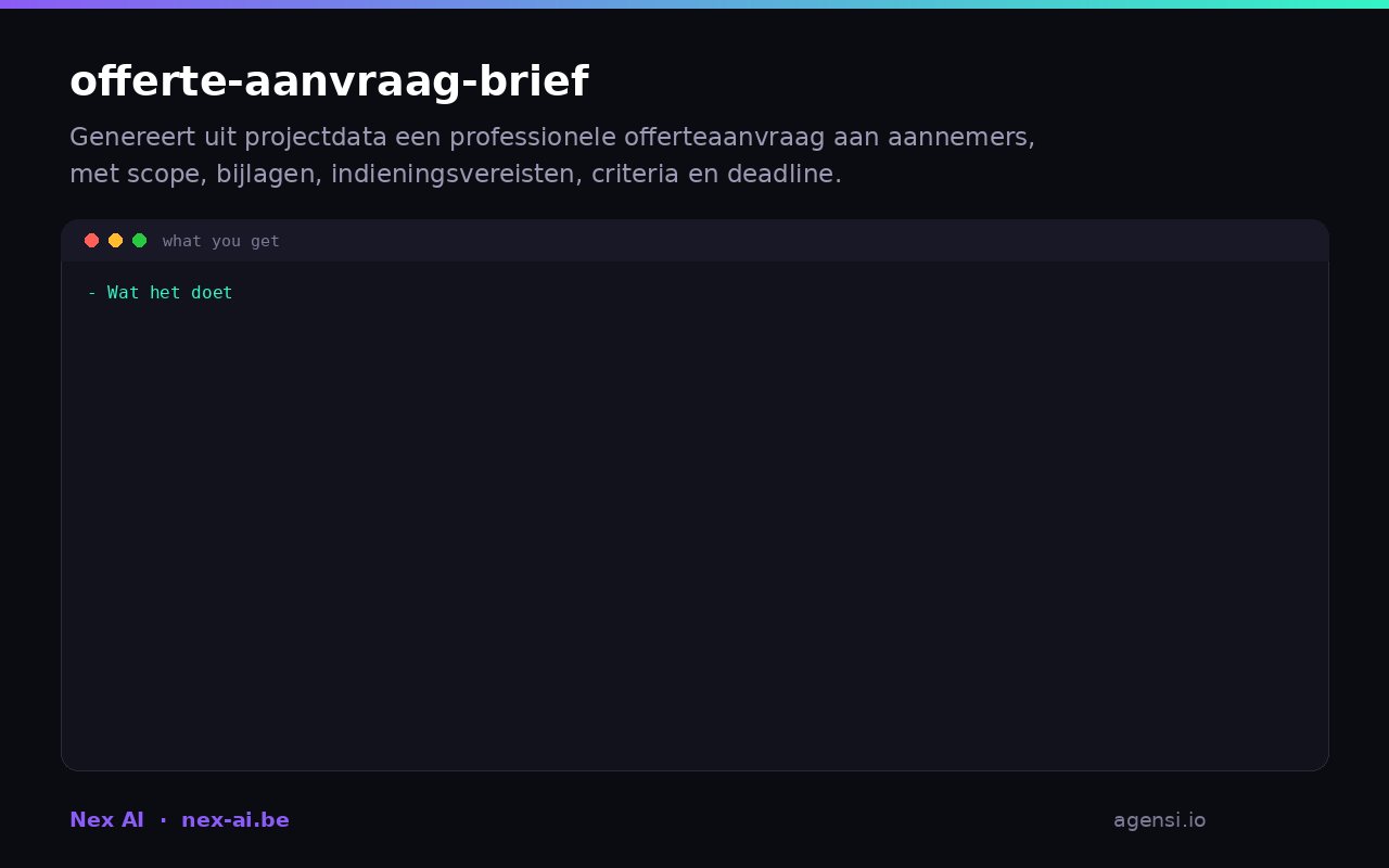 Offerte Aanvraag Brief preview