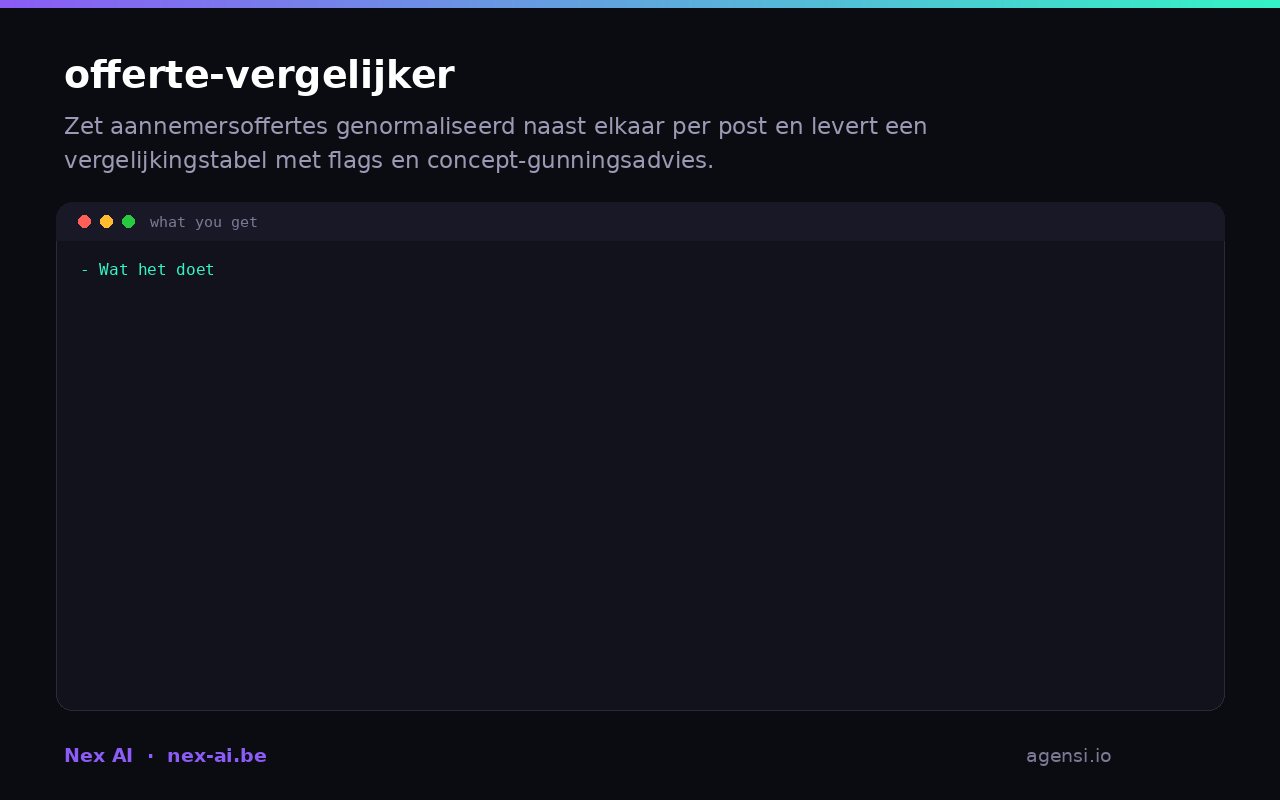 Offerte Vergelijker preview
