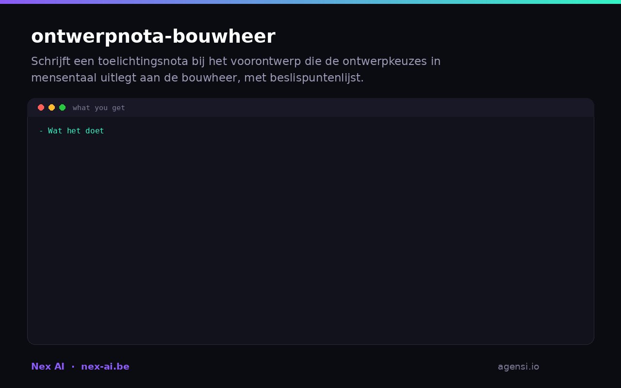 Ontwerpnota Bouwheer preview