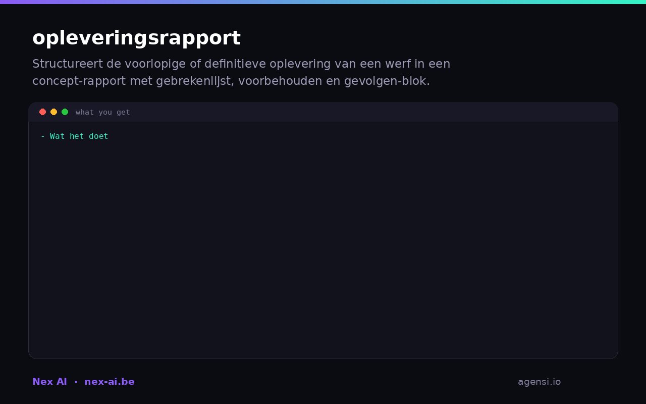 opleveringsrapport preview