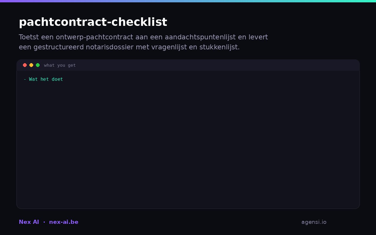 Pachtcontract Checklist preview