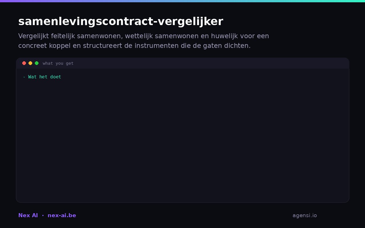 Samenlevingscontract Vergelijker preview