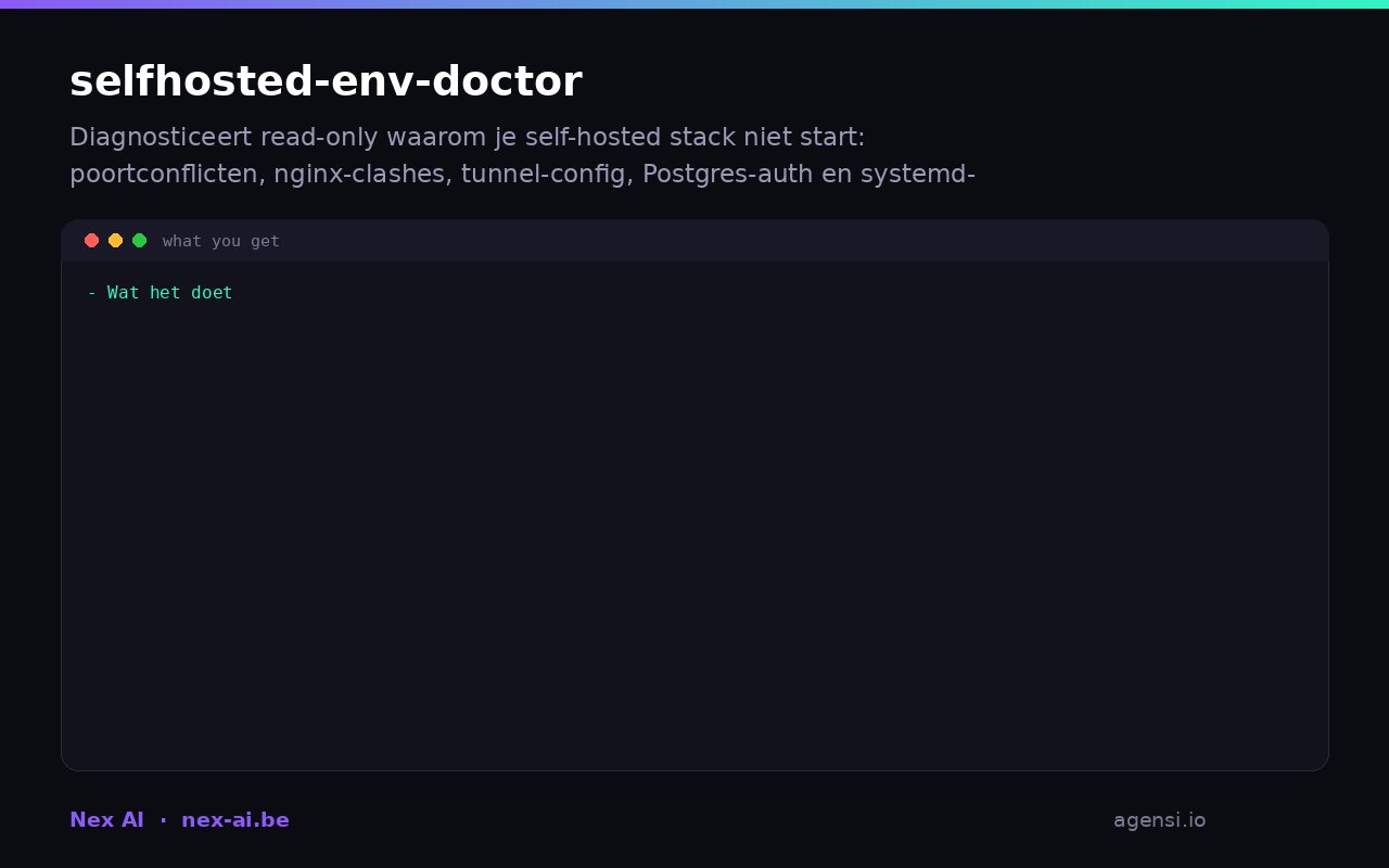 Selfhosted Env Doctor preview