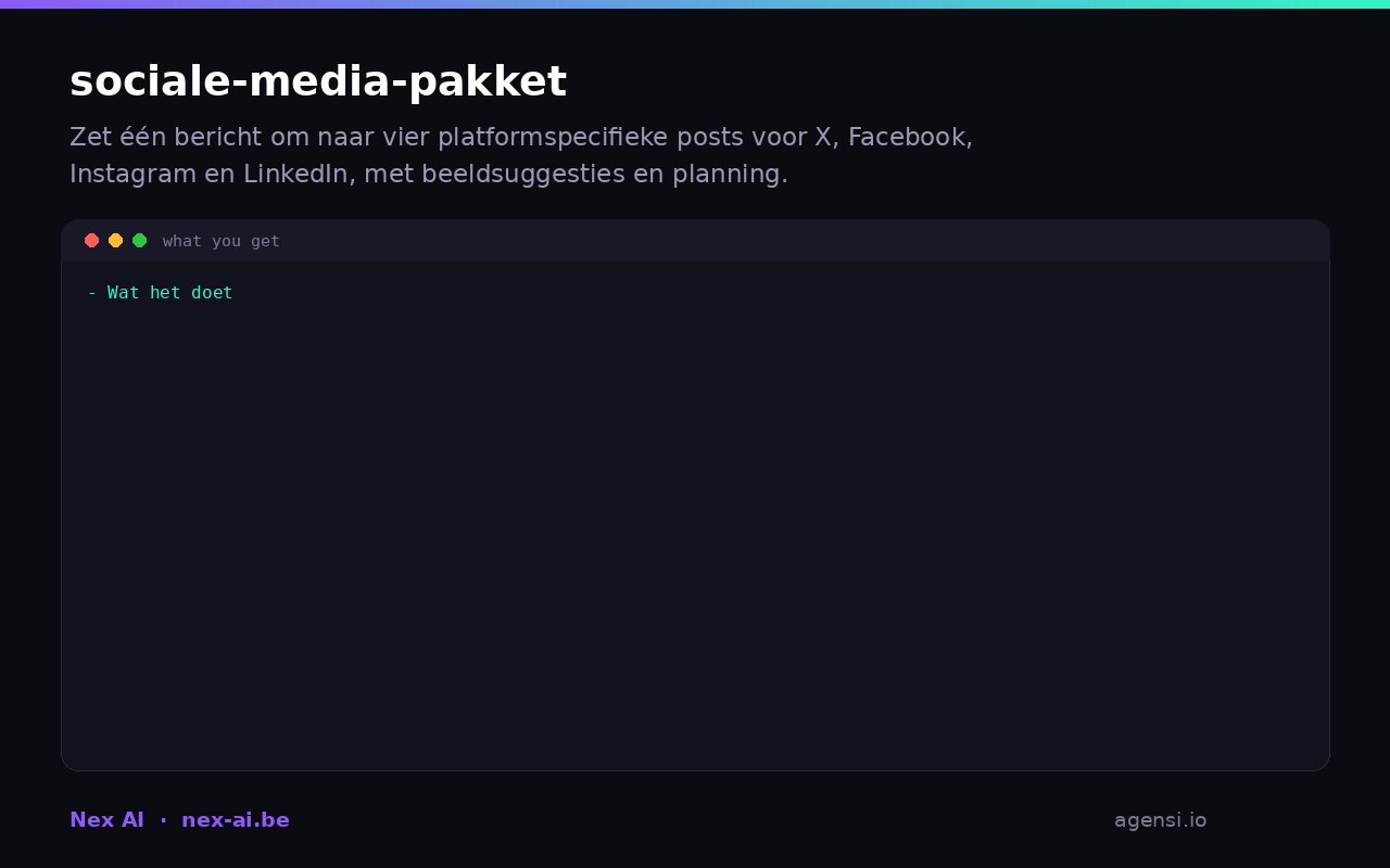 Sociale Media Pakket preview