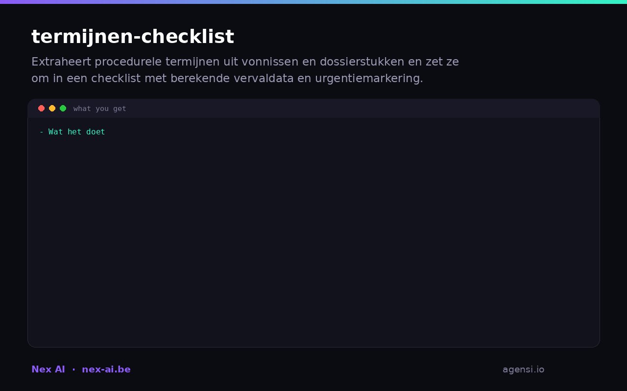 Termijnen Checklist preview