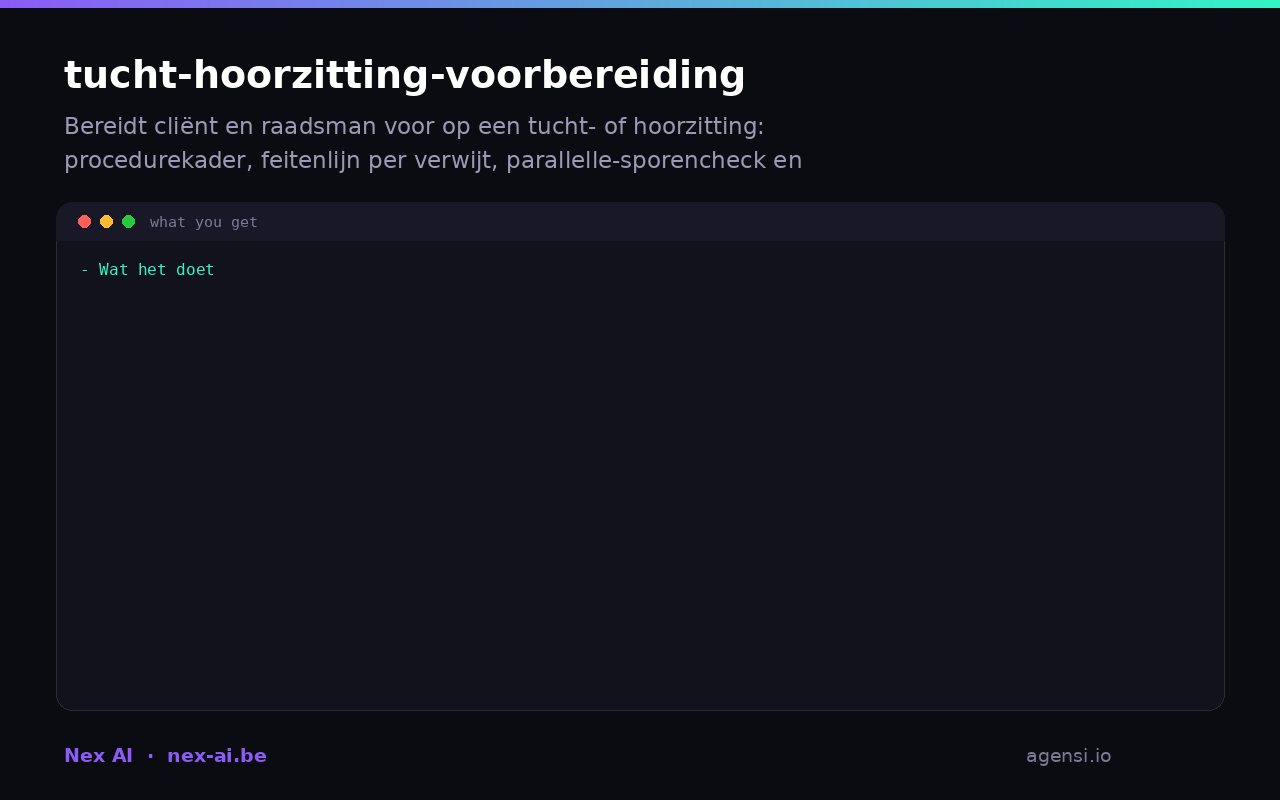 Tucht Hoorzitting Voorbereiding preview