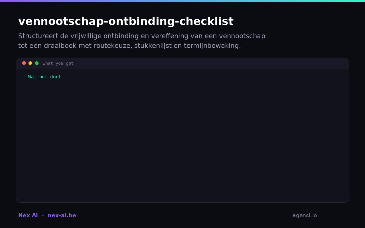 Vennootschap Ontbinding Checklist preview
