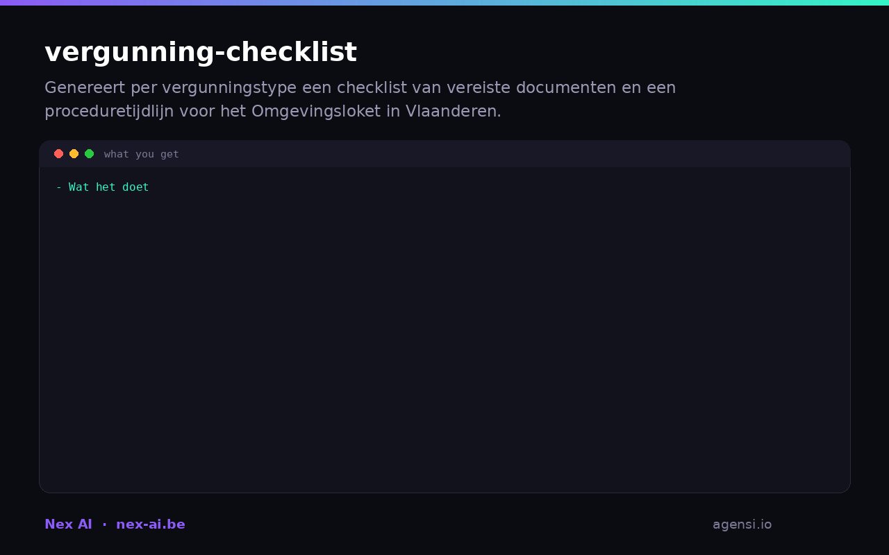 Vergunning Checklist preview
