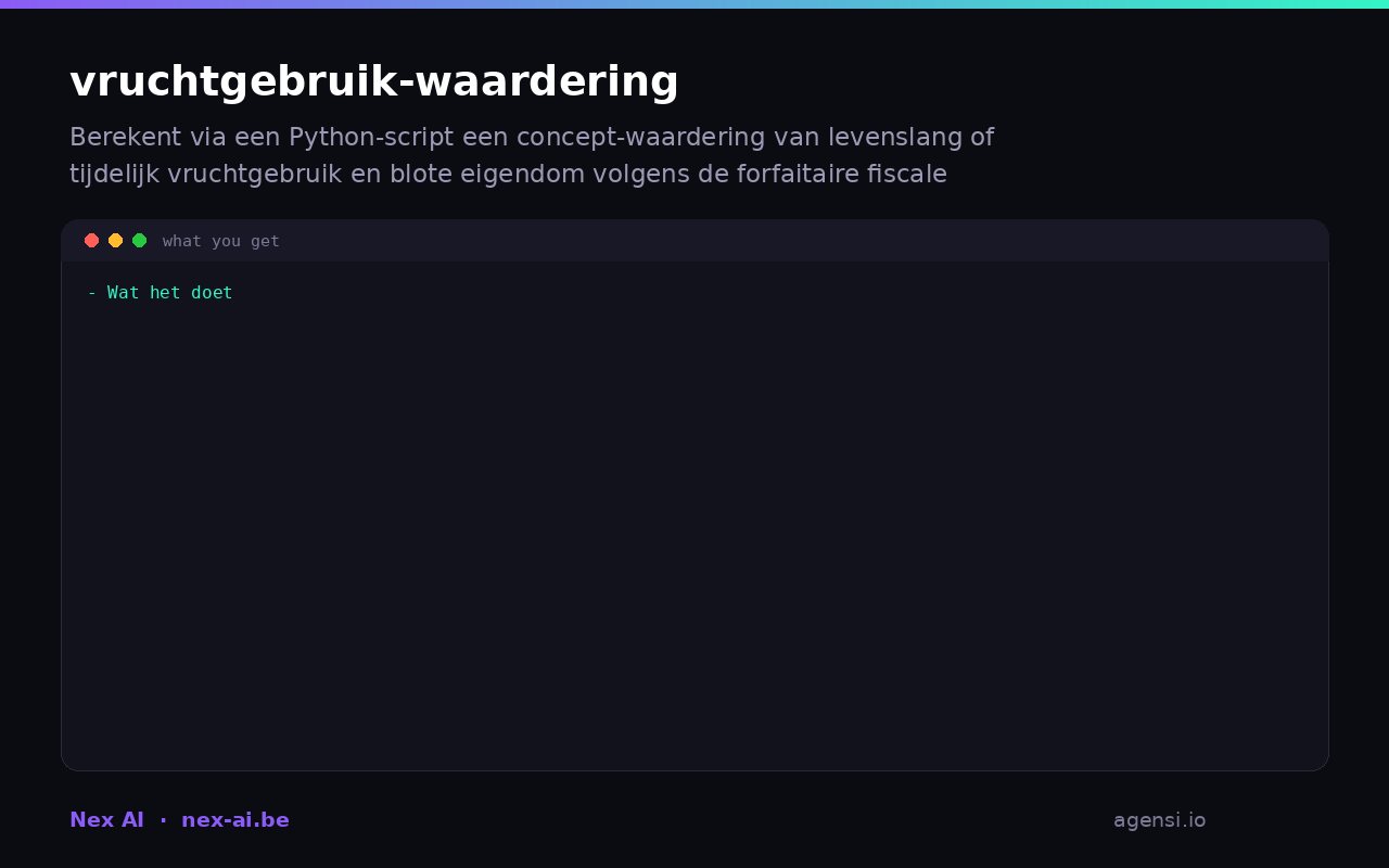 Vruchtgebruik Waardering preview