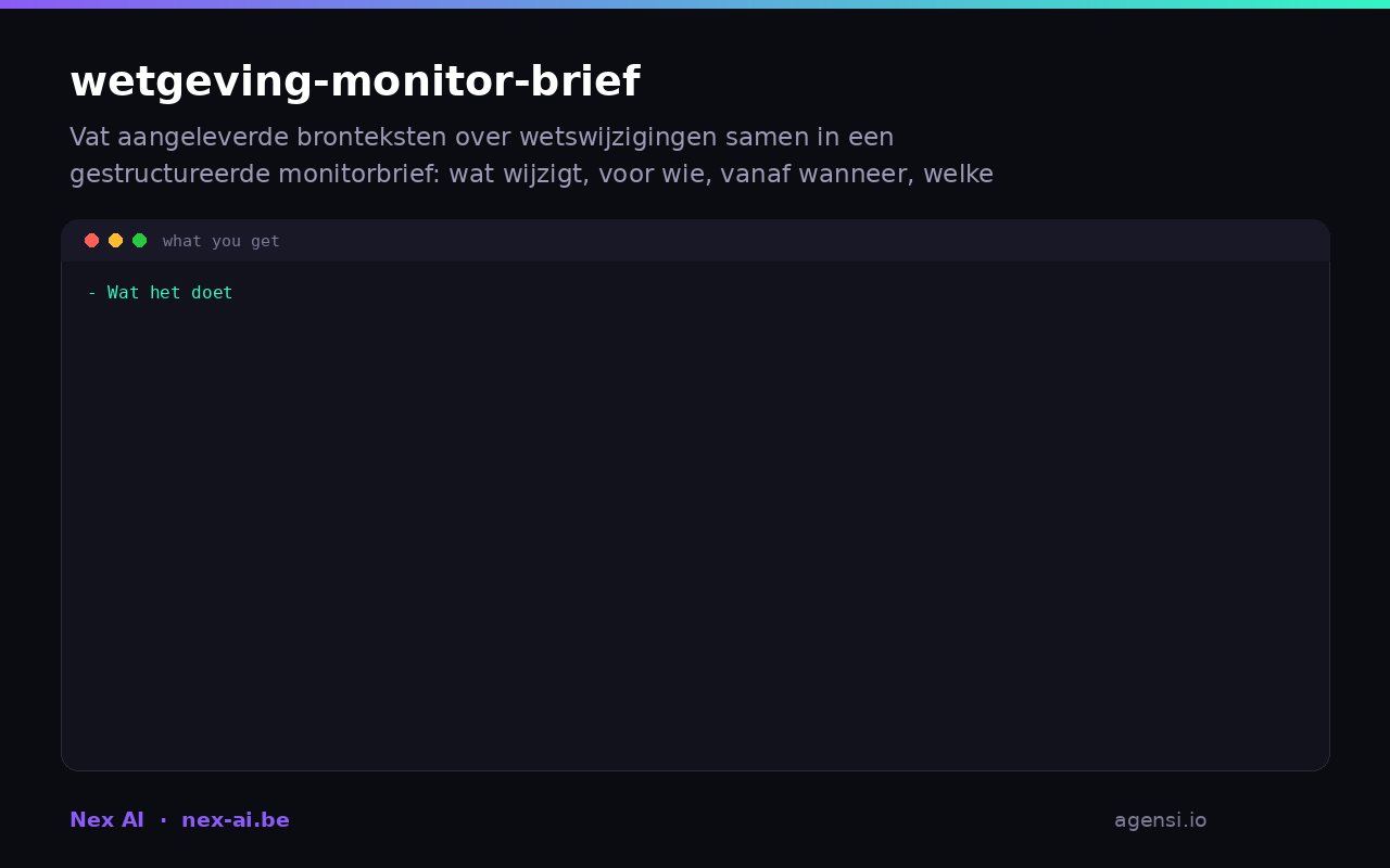 Wetgeving Monitor Brief preview